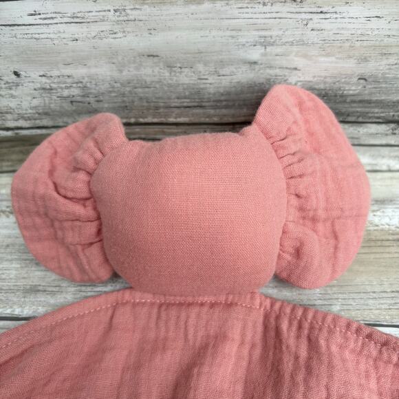 OKDIY Elephant Baby Lovey Plush Pink Organic Cotton Muslin Kidcore Cute - Picture 4 of 8